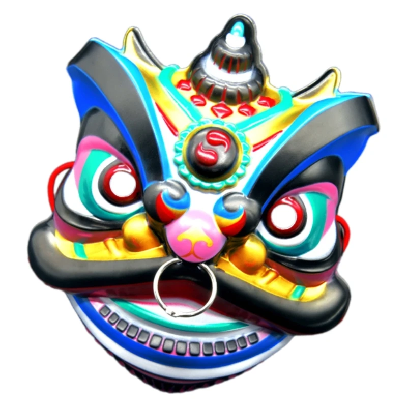 652F Lion Dance Mask Chinese Lion Dance Costume Mask For Women Men Cosplay Party Photography Halloween Decoration Mask - Image 5