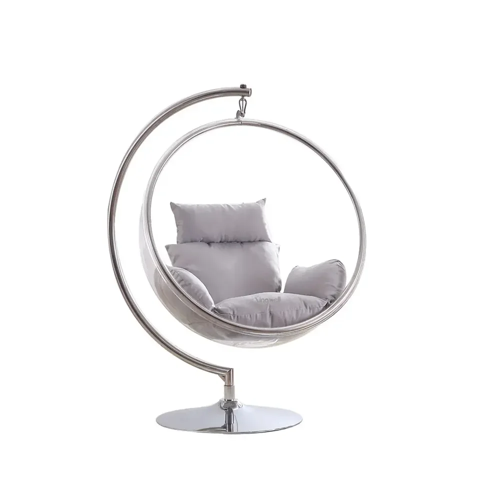 Hot Sale Outdoor Courtyard Court Patio Garden Indoor Leisure Egg Hanging Glass Swing Chair