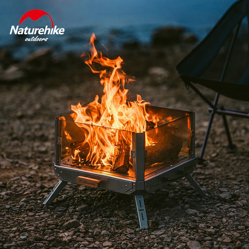 Naturehike Portable Camping Tent Stove glass-ceramic Outdoor Fire Wood Heaters Quick Assemble Backpacking Hiking Burned Stove