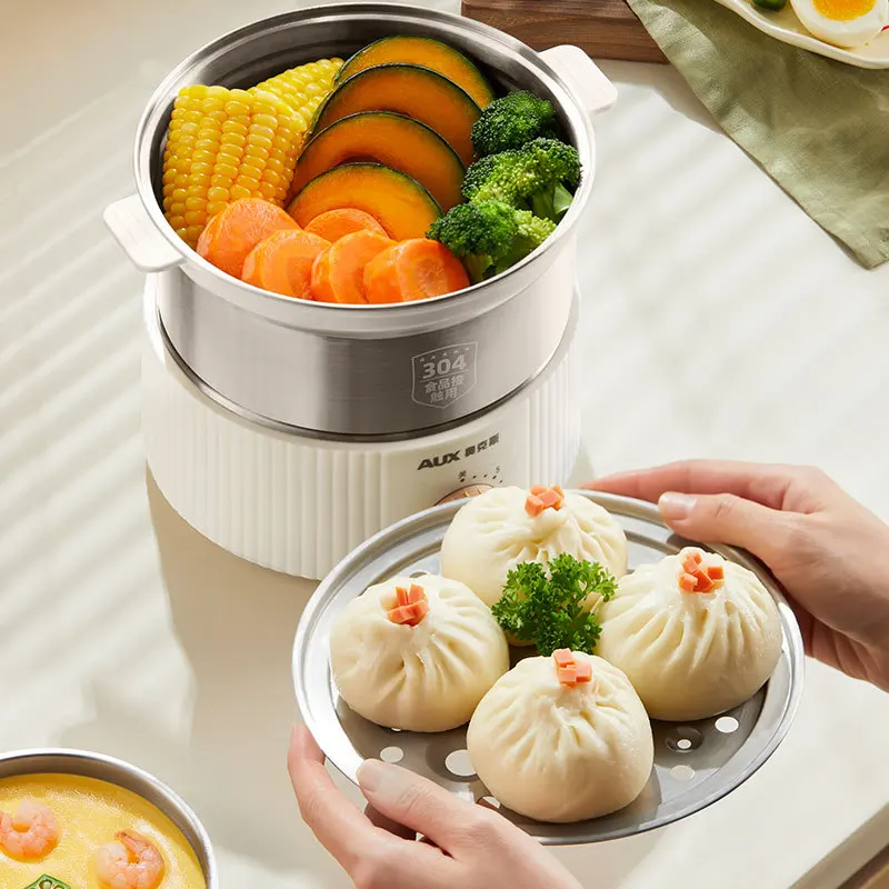 350W Electric Egg Boiler Breakfast Machine Automatic Steamer Egg Cookers Egg Custard Steaming Cooker with Timer Food Warmer 220V