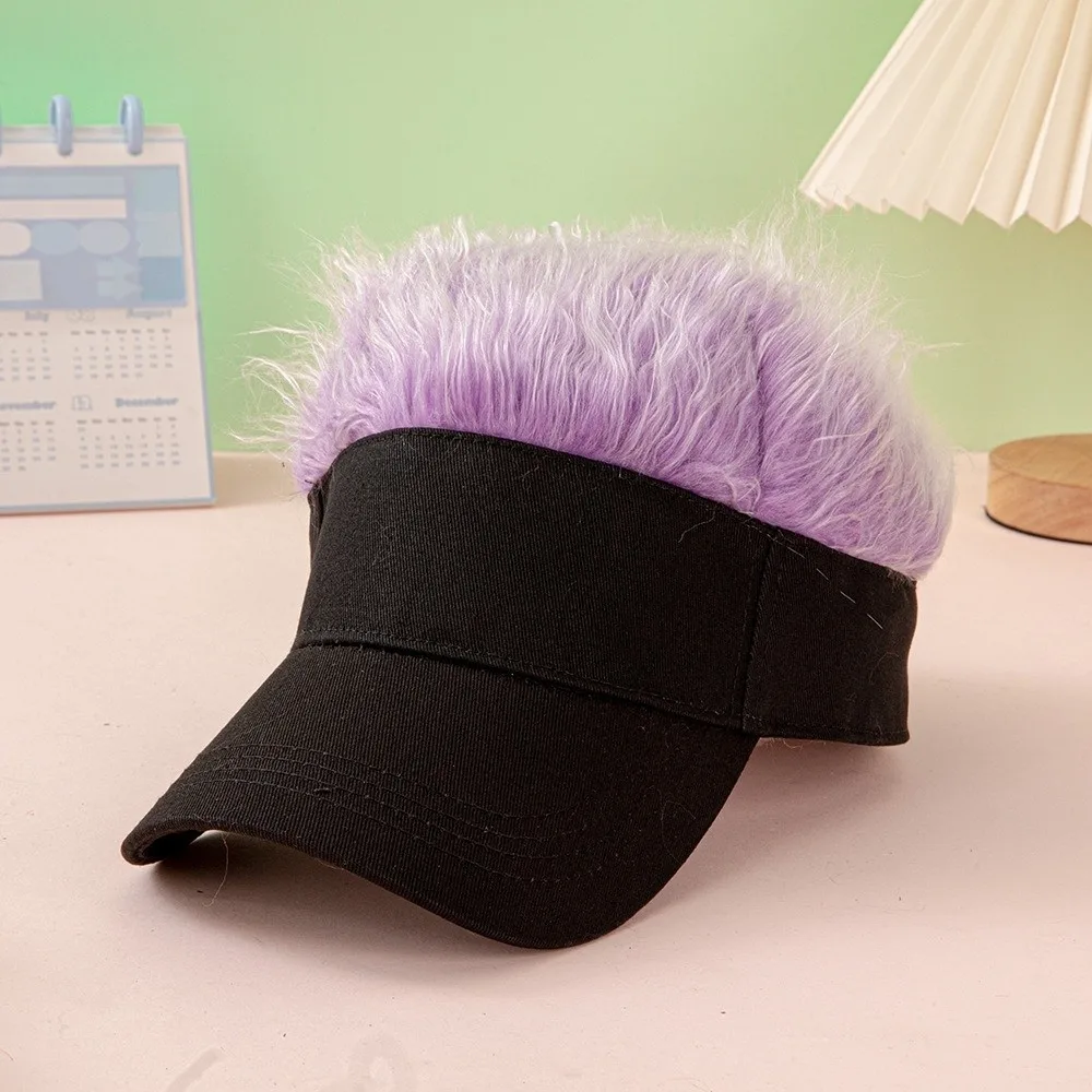 Grappige veelkleurige pruikhoed UV-bescherming Punk haarstukje Baseball Cap Lichtgewicht Hip Pop Heren zonnescherm Cap Jongens