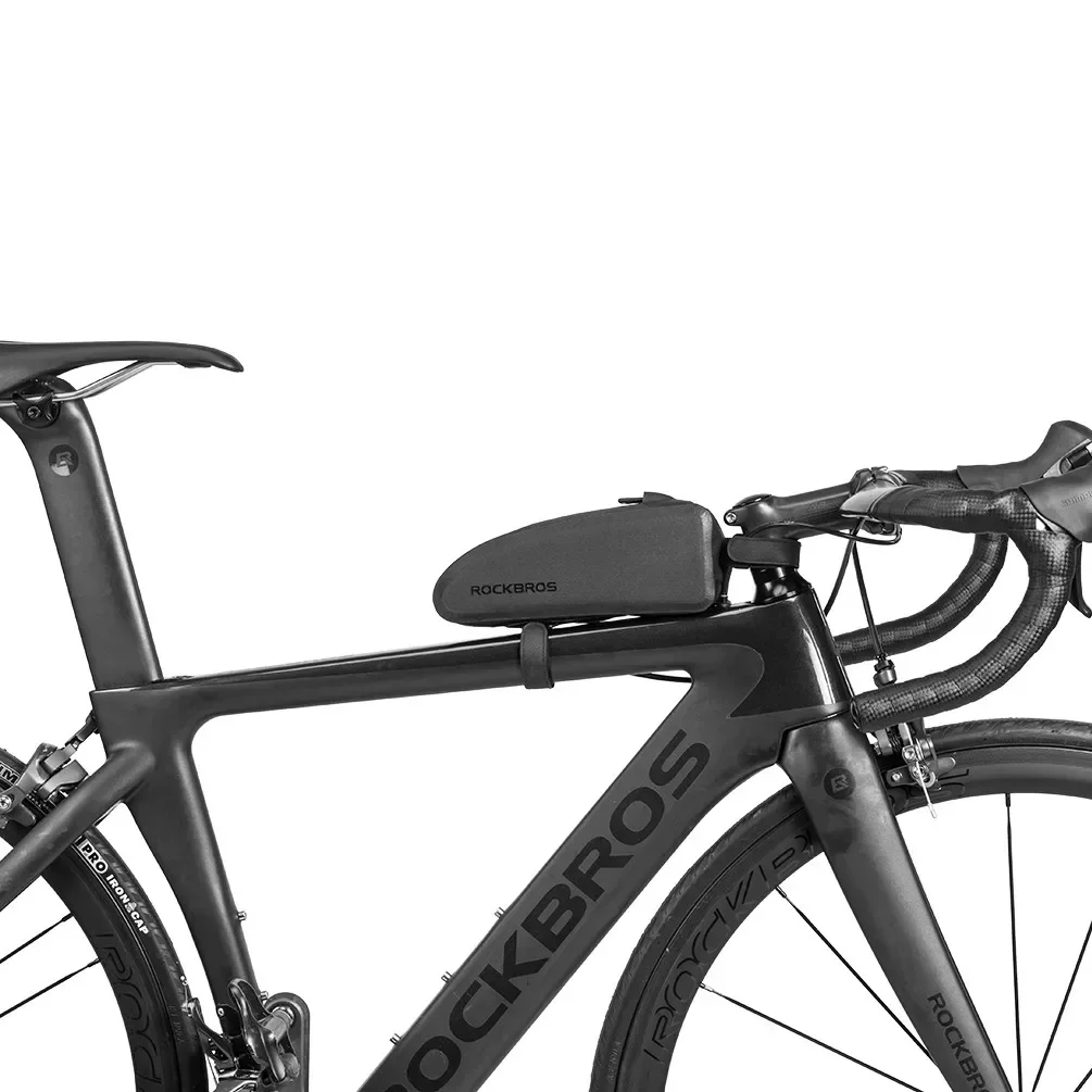 Borsa per tubo superiore anteriore per bicicletta, borsa per trave anteriore per bici da strada, borsa da sella impermeabile per mountain bike, attrezzatura da ciclismo all'aperto
