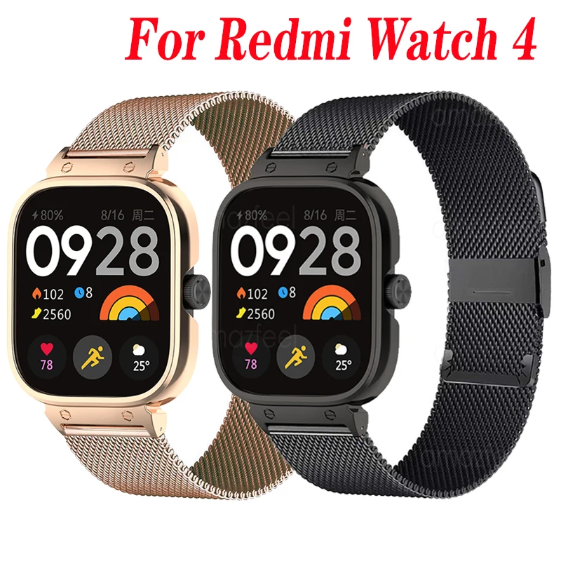 For Redmi watch 4 Metal stainless steel strap Case protector Bracelet For Xiaomi Redmi watch 4 cover bumper redmiwatch4 Correa