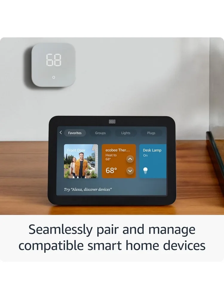 Amazon Echo Show 8 (newest model), With Spatial Audio, Smart Home Hub, and Alexa, Glacier White image 5