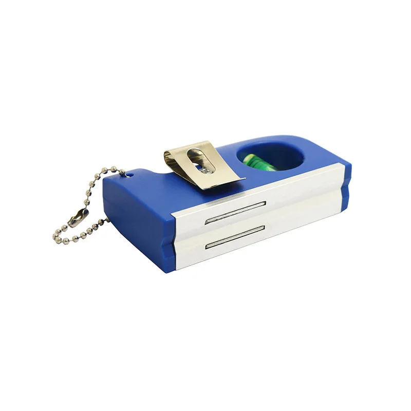 Mini livella a bolla portatile in plastica con livella a bolla a livello di catena con forte strumento di misurazione del livello del magnete Livella a bolla di livellamento per uso domestico Righello