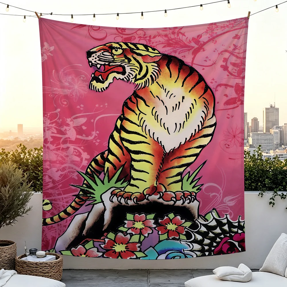 Fashion E-Ed Hardy Flag For Living Room Home Dorm Decor Wall Outdoor Camping Party Banner Gifts