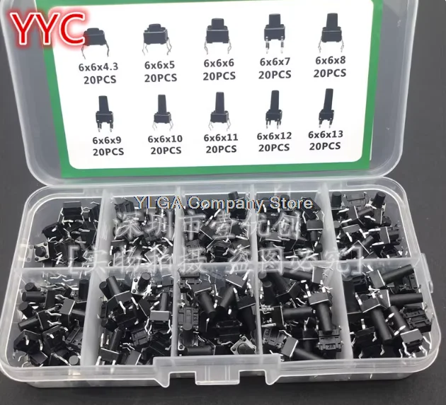 10 types of 200 (6x6x4.5/5/16) touch switch electrical maintenance button box kit