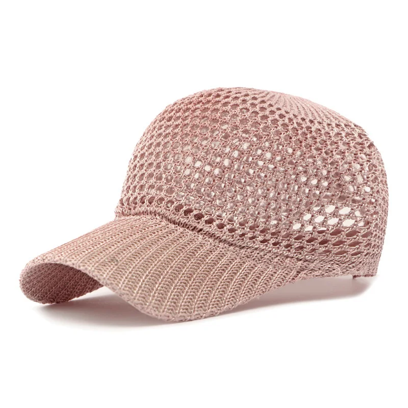 Sommer Einfarbige Atmungsaktive Baseballkappe Sport-Mesh-Hut Outdoor-Sonnenhut – Detail 7