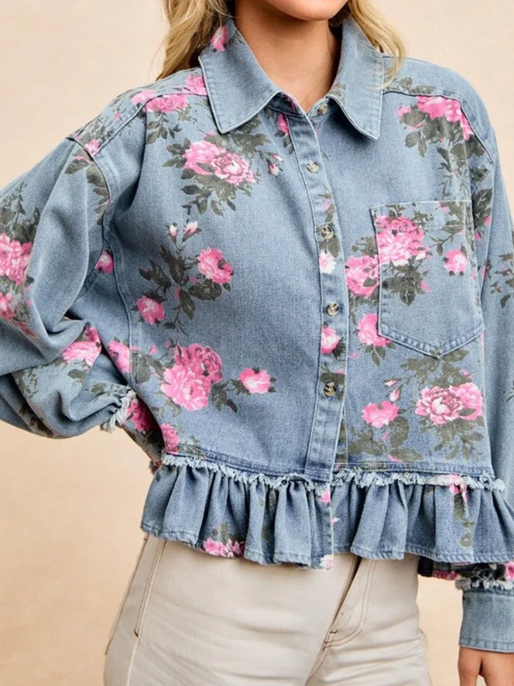 Женская джинсовая рубашка-курт – обзор и цена Denim Jacket Vintage