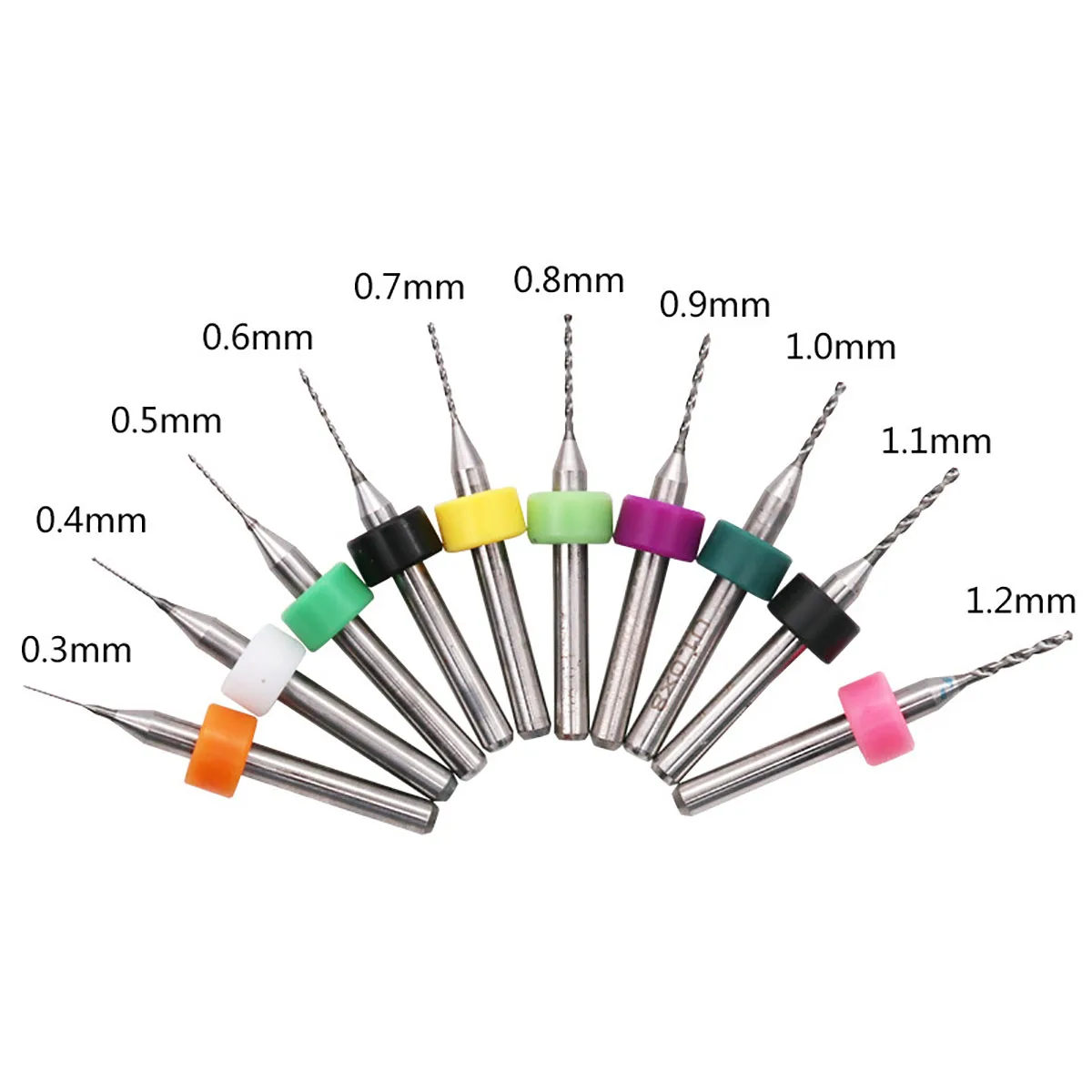 10ชิ้น/เซ็ต0.3มม.-1.2มม.PCB Mini Drill Bit ทังสเตนคาร์ไบด์สำหรับแผงวงจรพิมพ์ CNC เจาะ bits เครื่อง