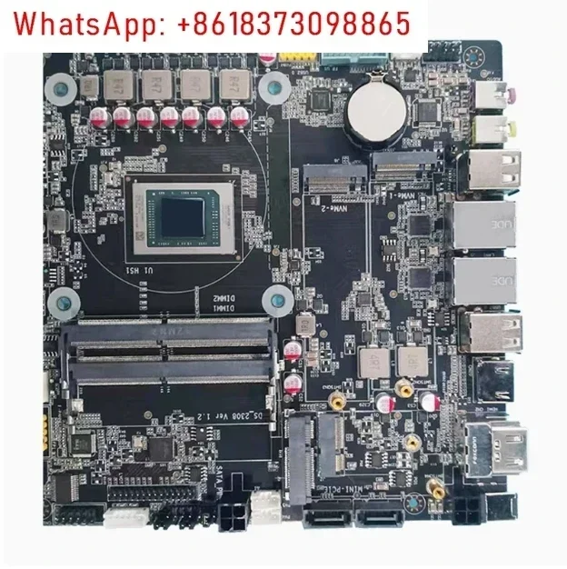 Motherboard itx mini AMD Ryzen R5 R7 5825U 17*17, motherboard NAS kontrol industri semua dalam satu
