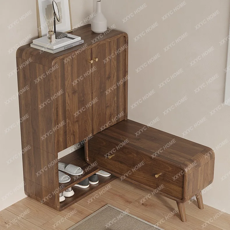 

WW5Shoe cabinet household solid wood simple modern living room entrance corner shoe stool