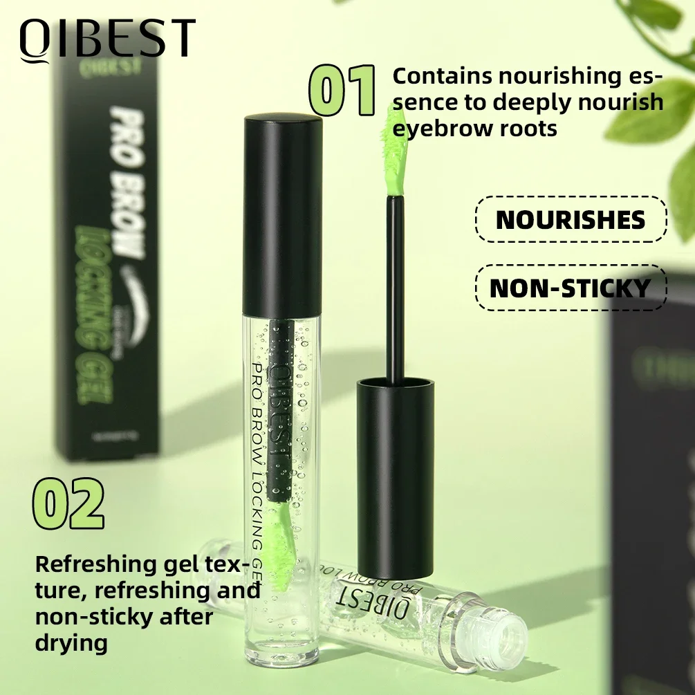 Qibest nuevo Gel transparente crema de estilismo para cejas fijación de larga duración jabón para cejas maquillaje líquido transparente cosméticos impermeables para cejas