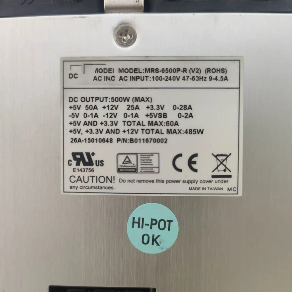 

MRS-6500P-R For ZIPPY server power supply 500W Fully Tested