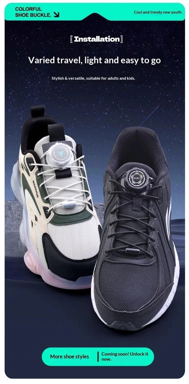 Outdoor-Sportschuh-Schnürsenkel, einfache Installation, Schnürsenkel mit Drehverschluss, Sneaker, dickes Seil, automatischer Schnürsenkel, Schuhzubehör – Detail 8