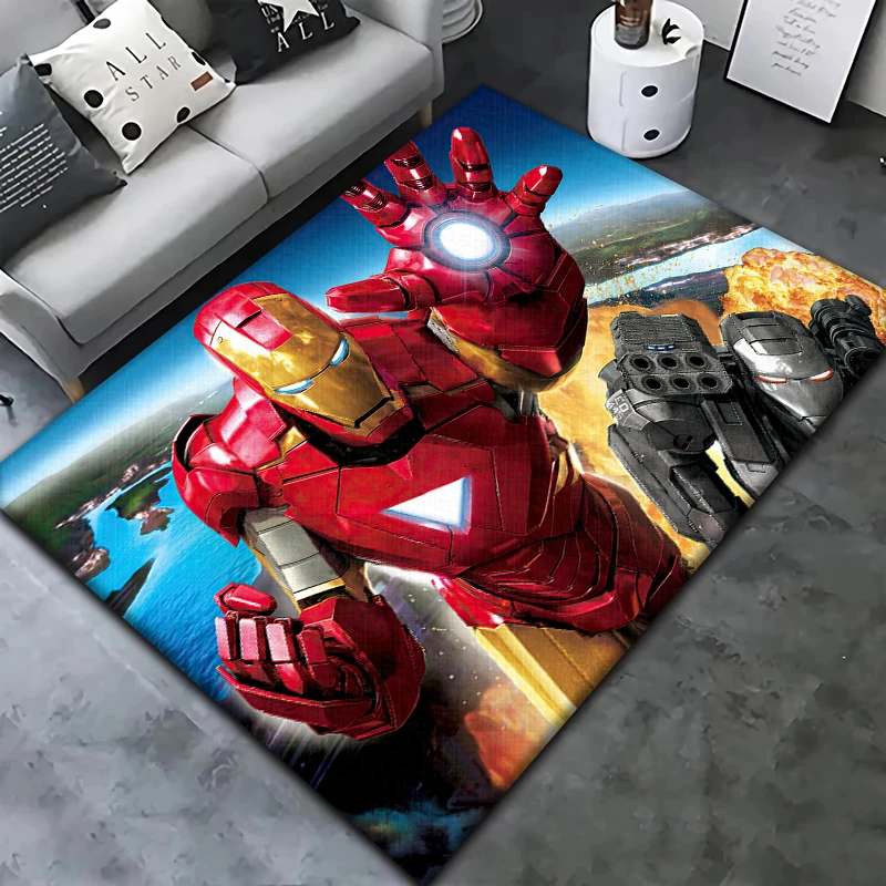 Iron Man printed area carpet for children Living room Bedroom floor mat Kitchen mat Children's Bedroom Mat