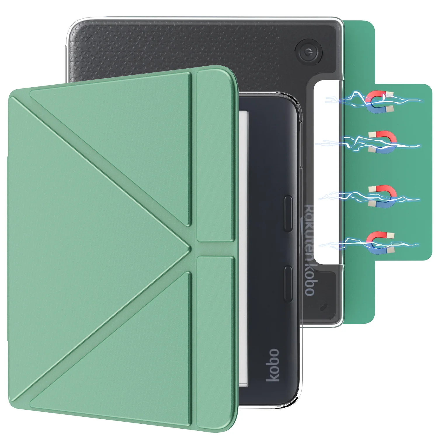 حافظة مغناطيسية قابلة للفصل لـ Kobo Libra Color & Libra 2 مقاس 7 بوصة، غطاء جلد PU مع حماية للنوم التلقائي #5
