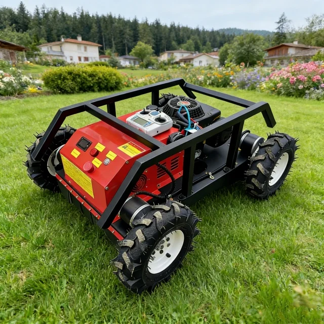 Self Propelled Remote Controlled Lawnmower Specifically Designed for Golf Courses  Powered zero Turn Radius Lawnmower