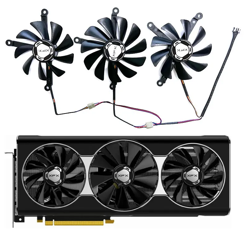 Новый сменный вентилятор для видеокарты XFX Radeon RX5700XT 8 Гб THICC III Ultra зарубежная версия CF1010U12S