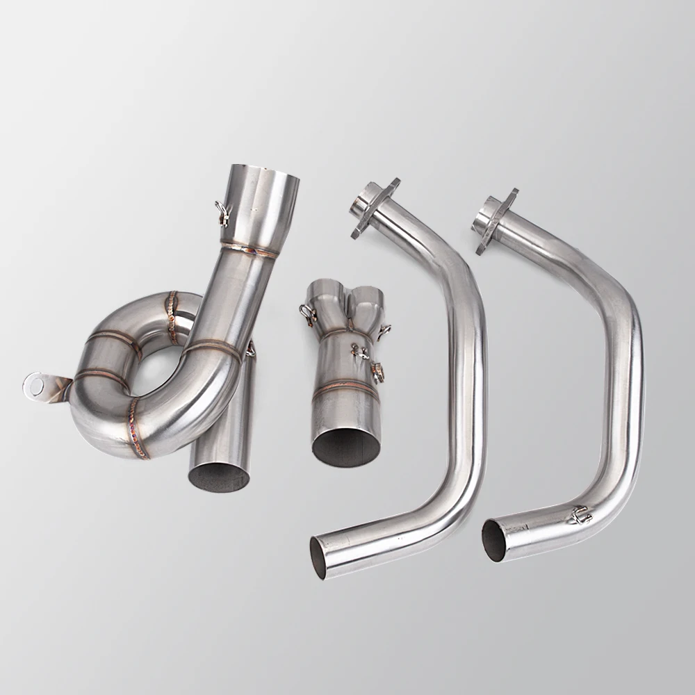 For Yamaha MT07 FZ07 MT-07 MT07 Slip On Front Connect Link Pipe Rotary Integrated Exhaust 2014-2024