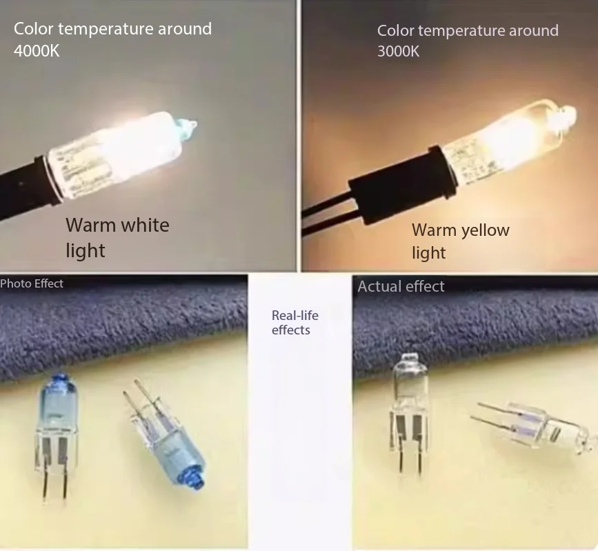 10 pieces of halogen lamp beads G4 low voltage 12v 10W 20w crystal lamp pin mirror headlight two-pin lamp beads table
