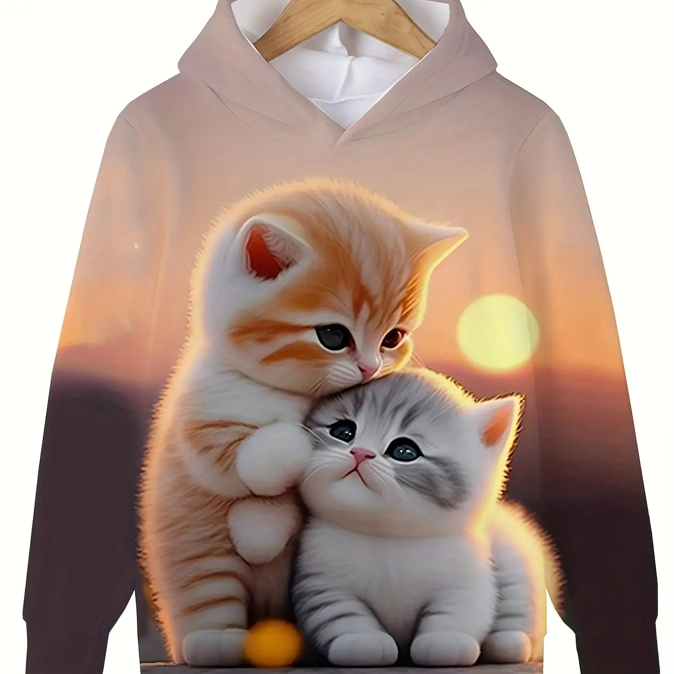 Children\'s Clothing Hoodies Girls Clothes Long Sleeve Cute Cat Print Casual Kid Summer Autumn Clothes Kids Clothes Outdoor Tops