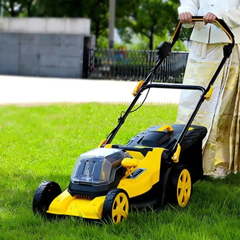 

Industrial Grade 196cc 4-Stroke Small Electric Lawn Mower Foldable Noise Reduction for Household Weeding Cutting
