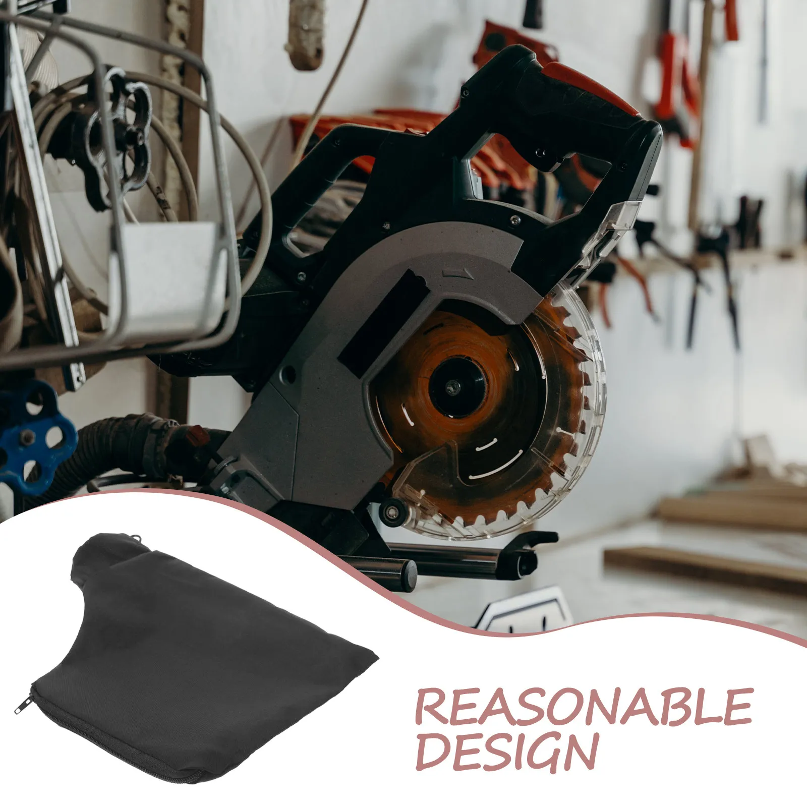 

Мешок для сбора пилокой, сверхпрочный, из ткани, для деревообрабатывающих станков, для подставки для торцовочной пилы, с молнией, для хранения