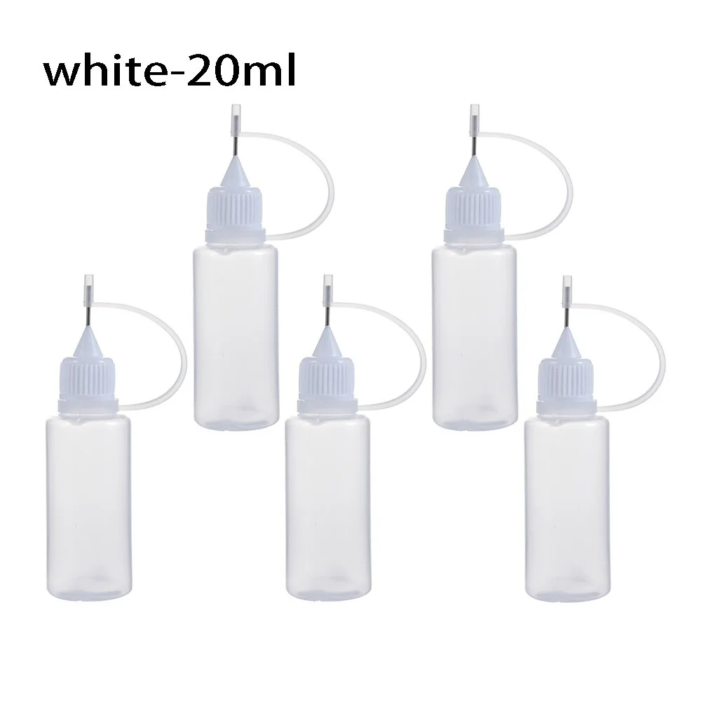 5 stks/set 5/10/20/30/50/100 ML Naald Tip Lijm Applicator Fles voor Papier Quilling DIY Scrapbooking Papier Craft Tool