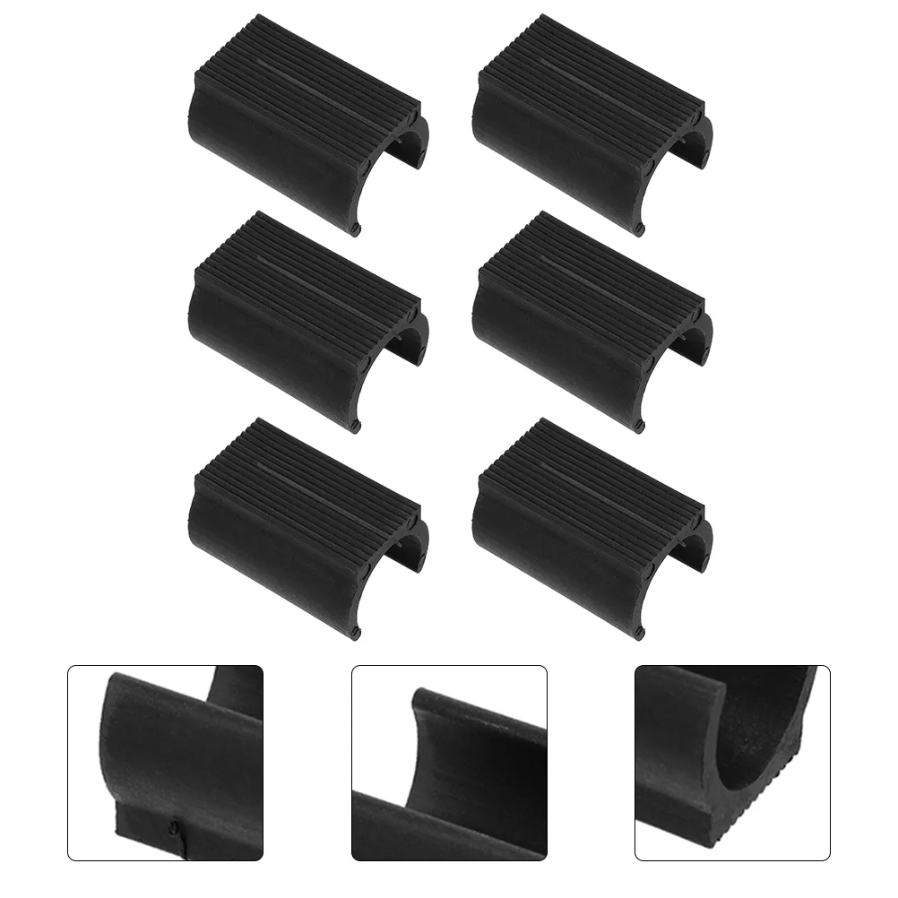 

25 Pcs Floor Protectors for Chairs Non-slip Mat Stools Table Feet Mats Furniture Foot Pads Bar Rest Black