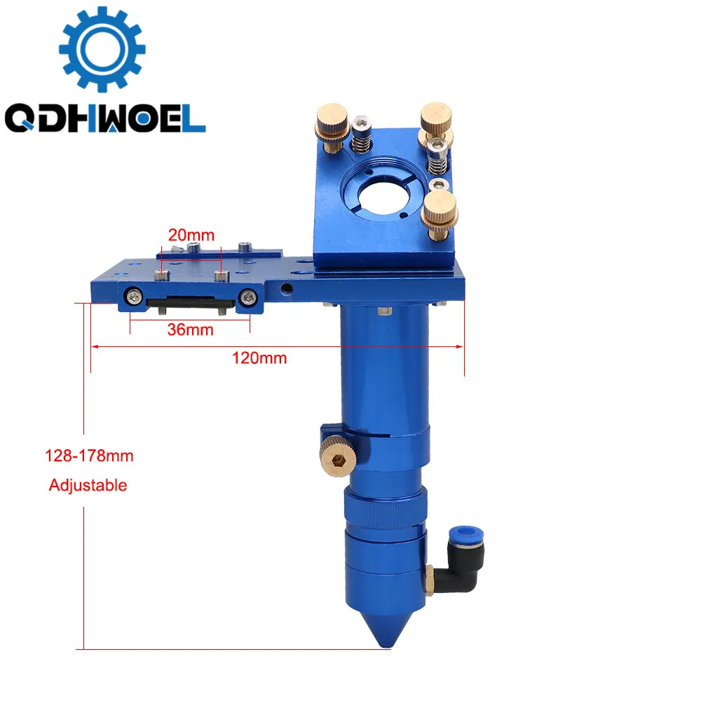 Imagem -05 - Qdhwoel- Co2 Laser Head Focus Lens 20 mm Espelho Refletivo 25 mm Integrative Mount para Gravação a Laser e Máquina de Corte Alta Qualidade