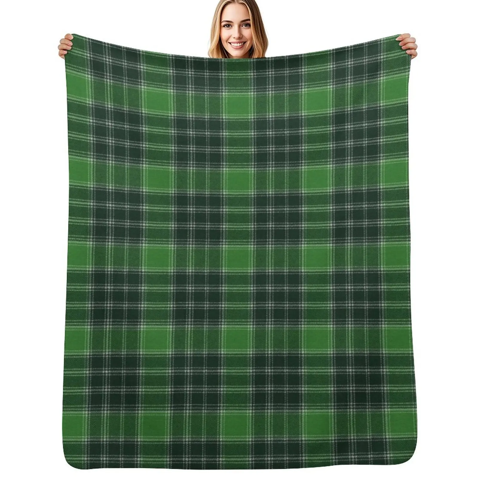 

MacDonald Lord of the Isles A Original Scottish Tartan Throw Blanket Soft Solid Color Blanket for Couch Bed