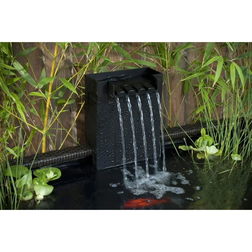 Affinity Half-Moon No-Standing Pond Water Feature Pool,  in 1 300 Pond & Water Pump with UV Clarifier 89 Gallon Decking Pond