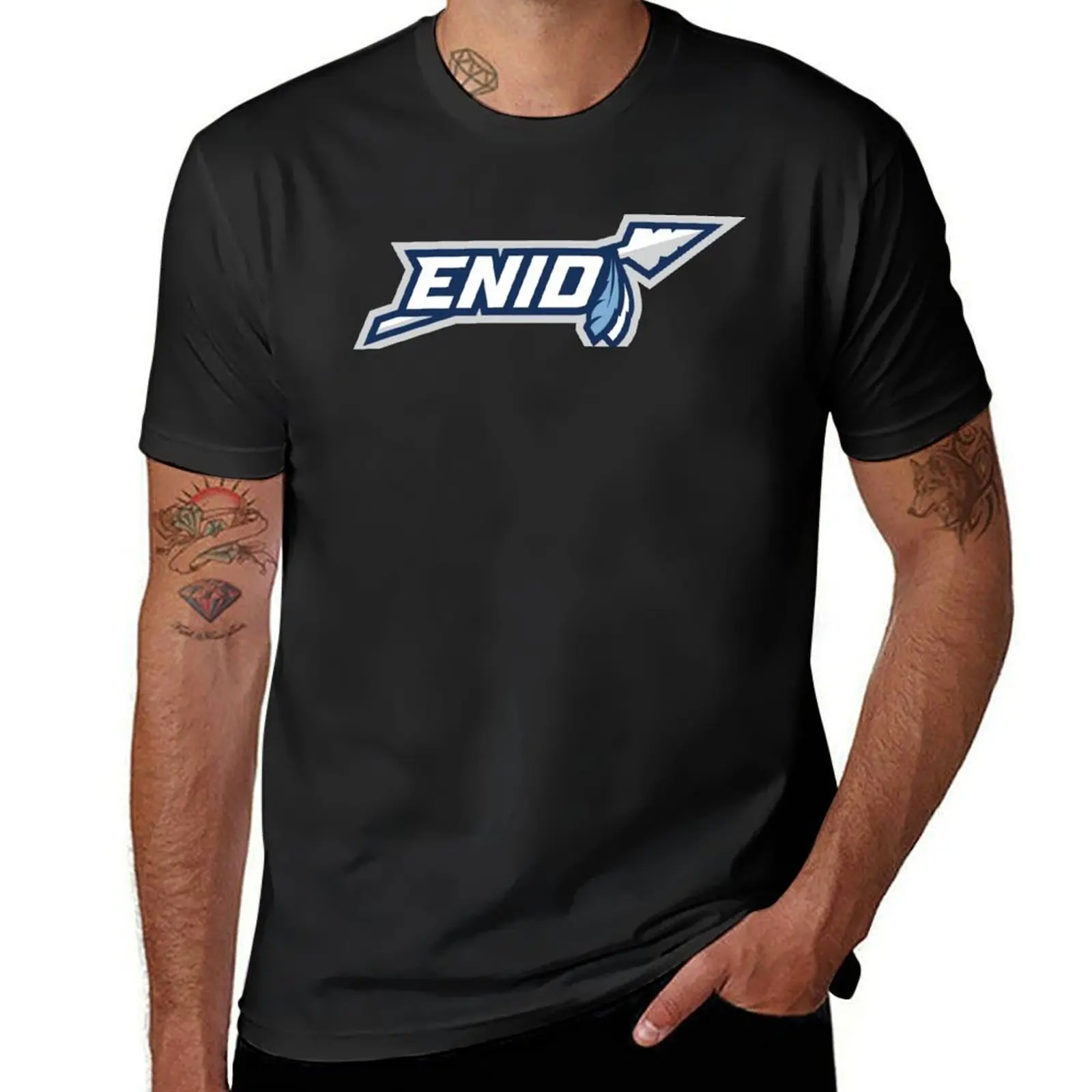 Enid with Spear Logo T-shirt oversized blacks plain mens tall t shirts