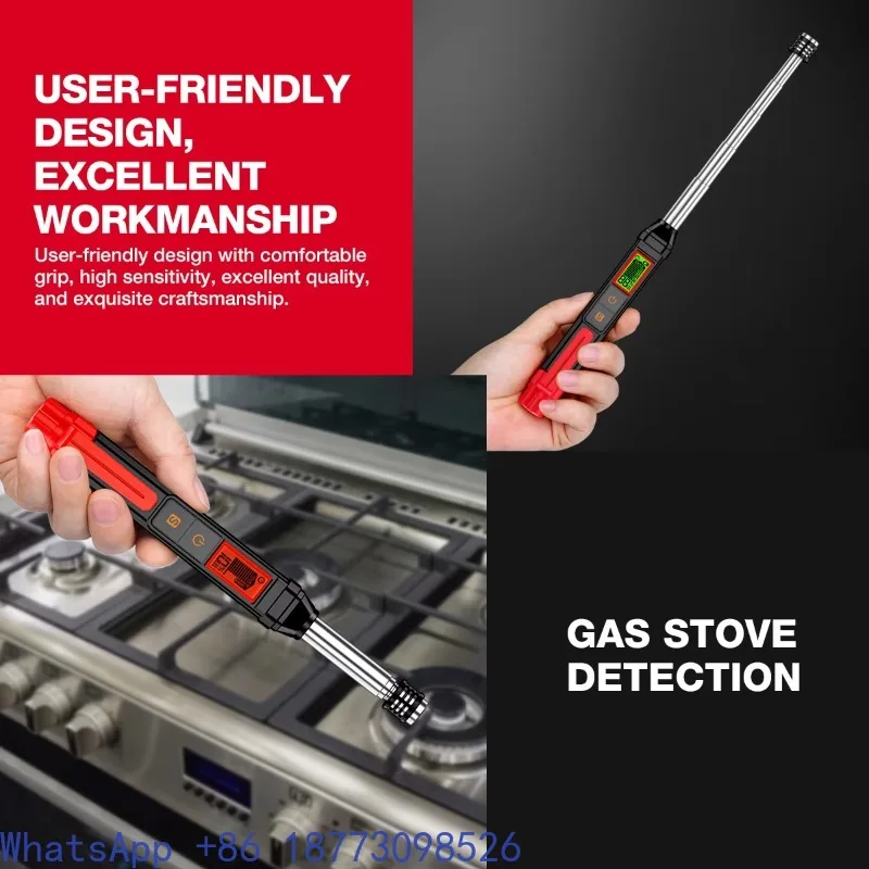 New HT56PRO High Precision Sensor Telescopic Bar Fast Response Fast Reliable Detection Gas Leak Detector