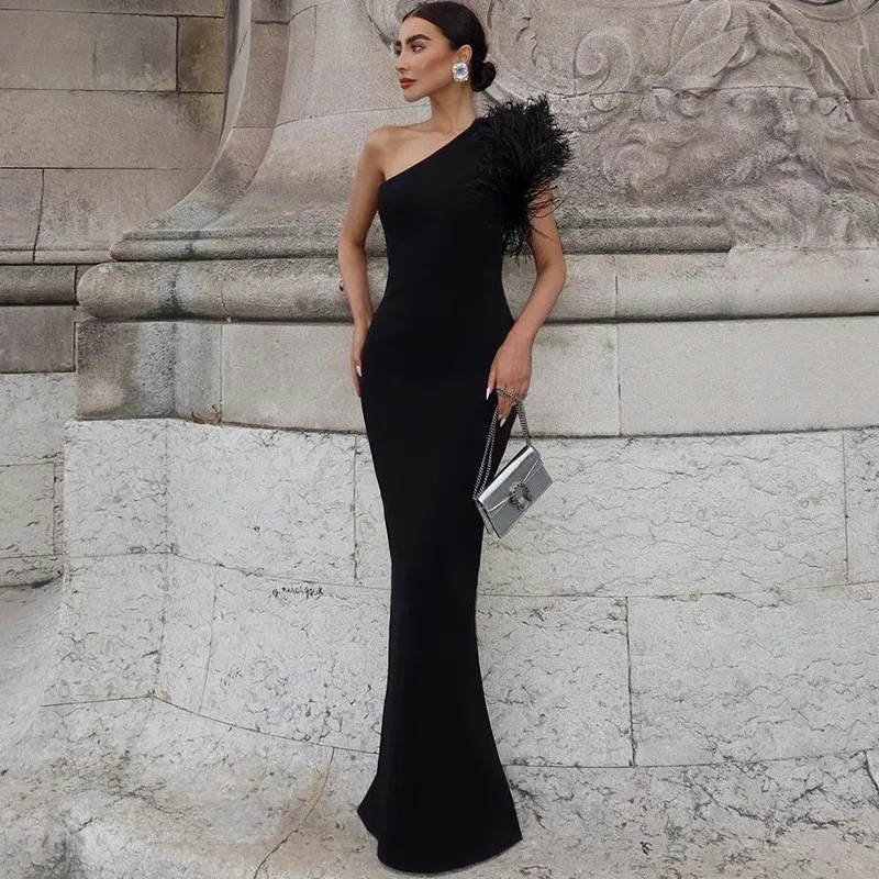 Pleated Patchwork Gown Bodycon Elegant with Nameless Noblewoman Party Dress Summer Maxi Length Off Shoulder Long Party for Women