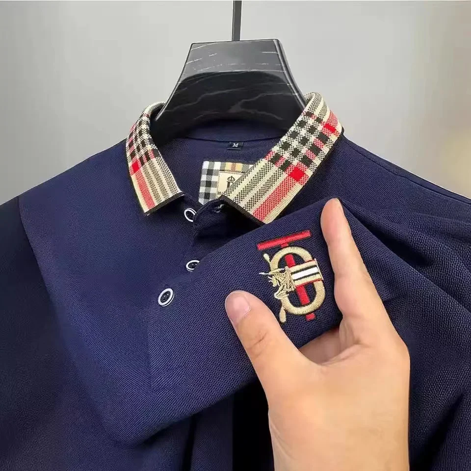 

Мужские рубашки Polo новые высококачественные вышитые летние футболки для отдыха модная мужская одежда