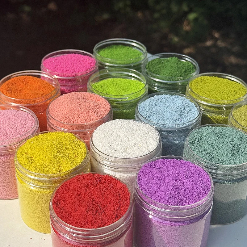 50ml Sponge Pollen Model Tree Powder 0.8-1mm Colorful Granules Sand Table Railway Diorama Micro Landscape Terrain Foliage Mate