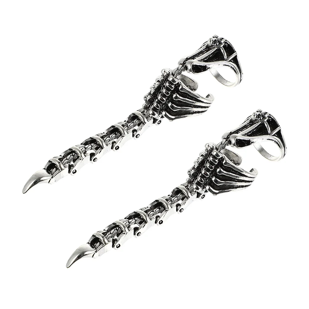 

2pcs Retro Scorpion Rings Open Adjustable Gothic Punk Finger Rings Masculine Novelty Gifts Halloween Daily Wear