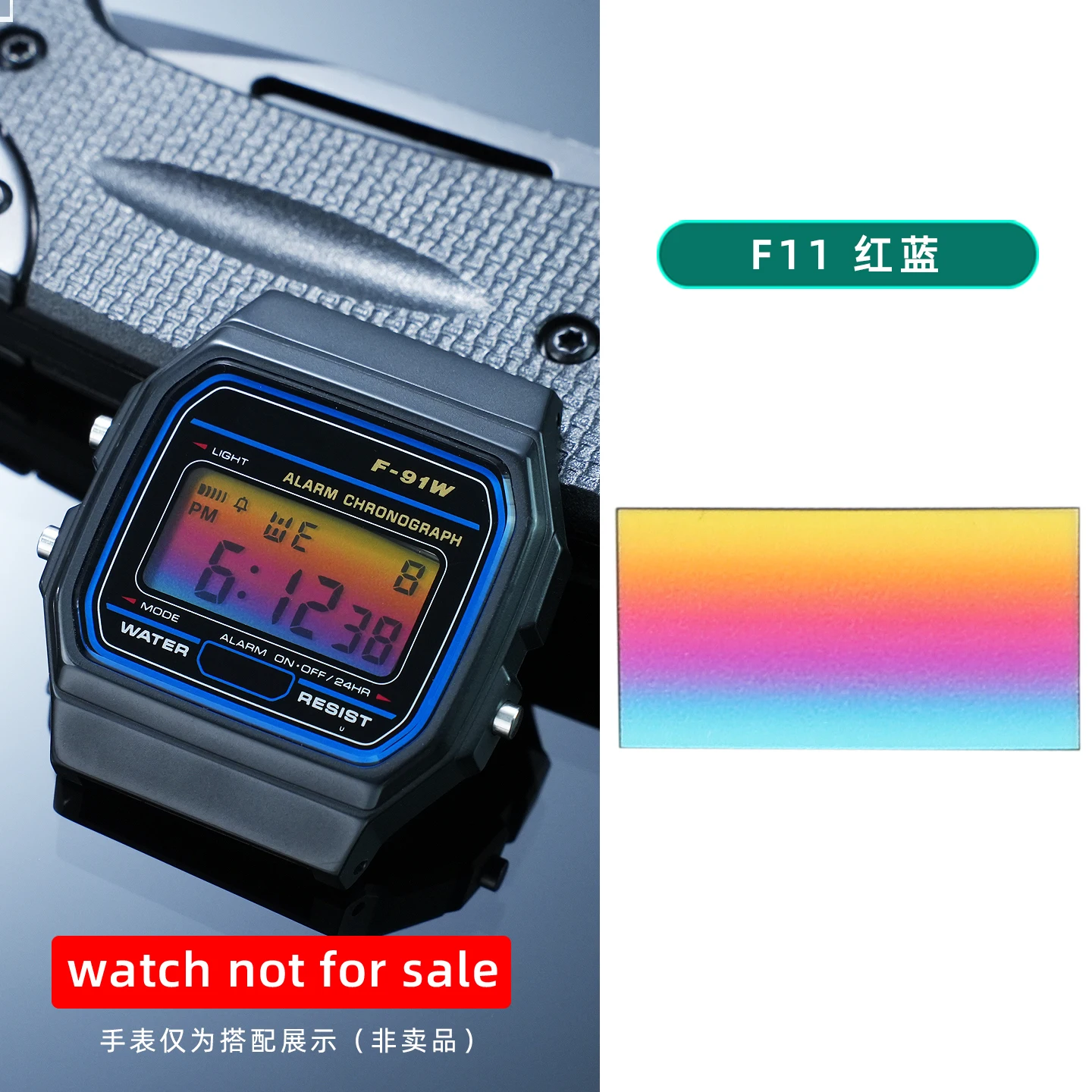 28 verschiedene Farbfolien für Display-Bildschirme, DIY-Aufkleber im Ins-Stil, HD-Folienaufkleber für Casio F91 A158 A159 A168 F105 – Detail 16