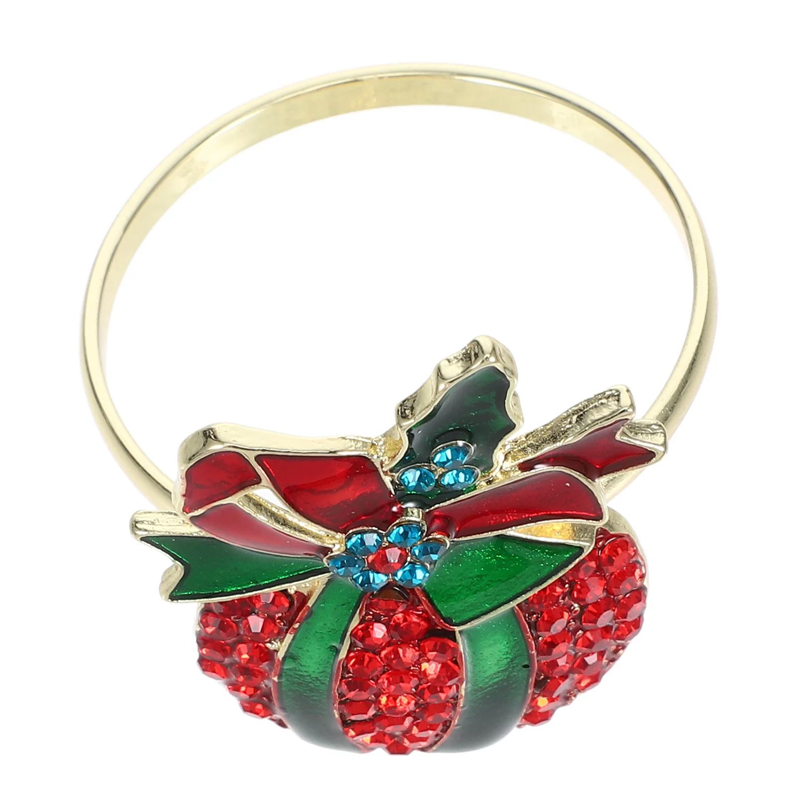 

Christmas Metal Napkin Rings Enamel Jingle Bell Xmas Table Setting Seasonal Dining Decor Winter Napkin Rings Seasonal Tableware