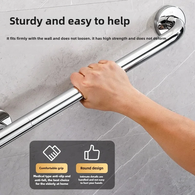 Safety Handrail for Stairs & Bathroom - Elderly Assist Grab Bar with Non-Slip Grip, ADA Compliant Mobility Support for Hallways