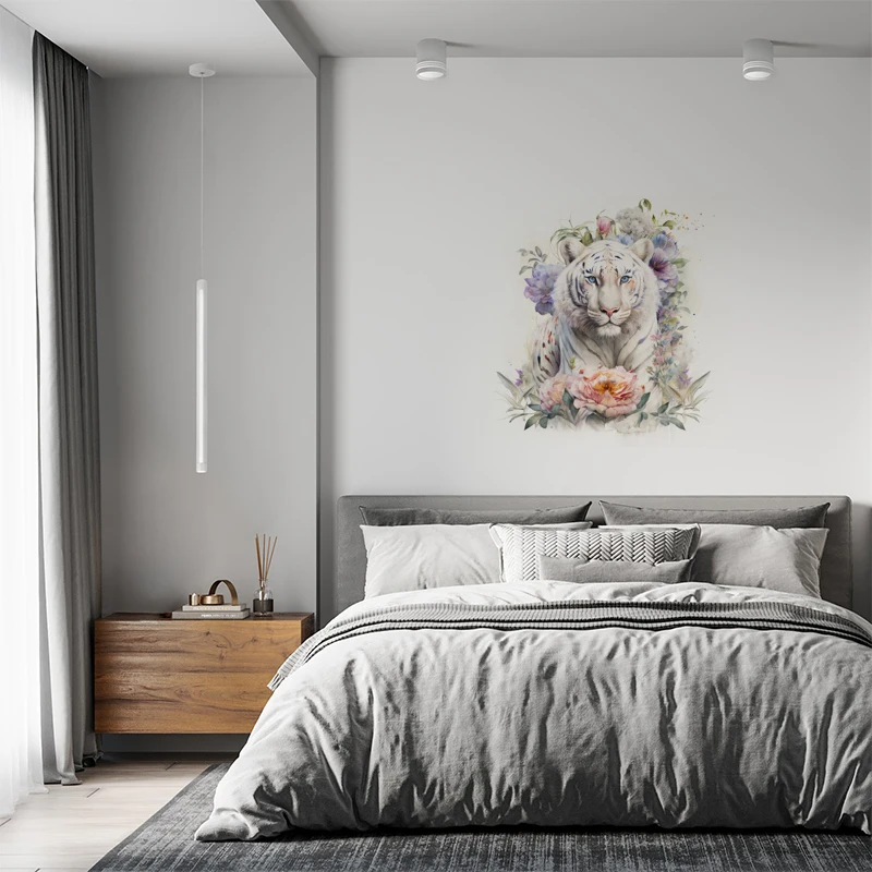 C84#Watercolor Hand-painted Animal Wall Stickers Children's Room Background Home Decoration Mural Living Room Wallpaper Decals