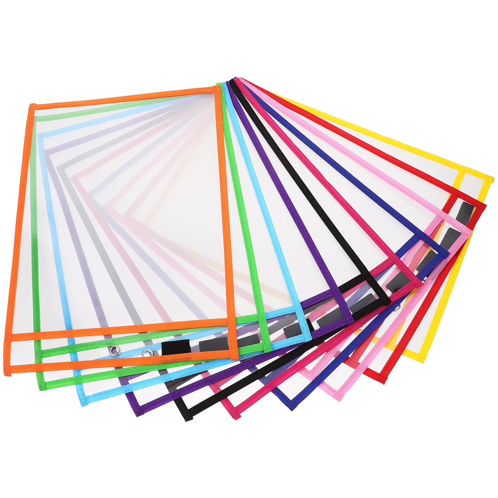 

30pcs Dry Erase Pocket Sleeves Clear Transparent Reusable Wipe Classroom Office Supplies Folder Inserts