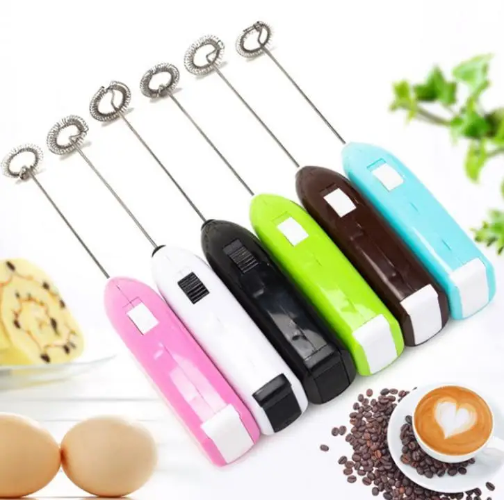 

100PCS Milk Drink Coffee Whisk Mixer Electric Egg Beater Frother Foamer Mini Handle Stirrer Practical Kitchen Cooking Tool SN