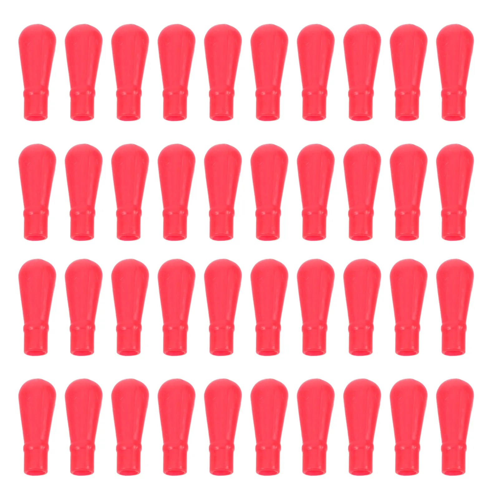 40Pcs Red Silicone Dropper Caps High Elasticity Universal Fit for Laboratory Pipette Rubber Bulb Chemical Resistant Eyedropper