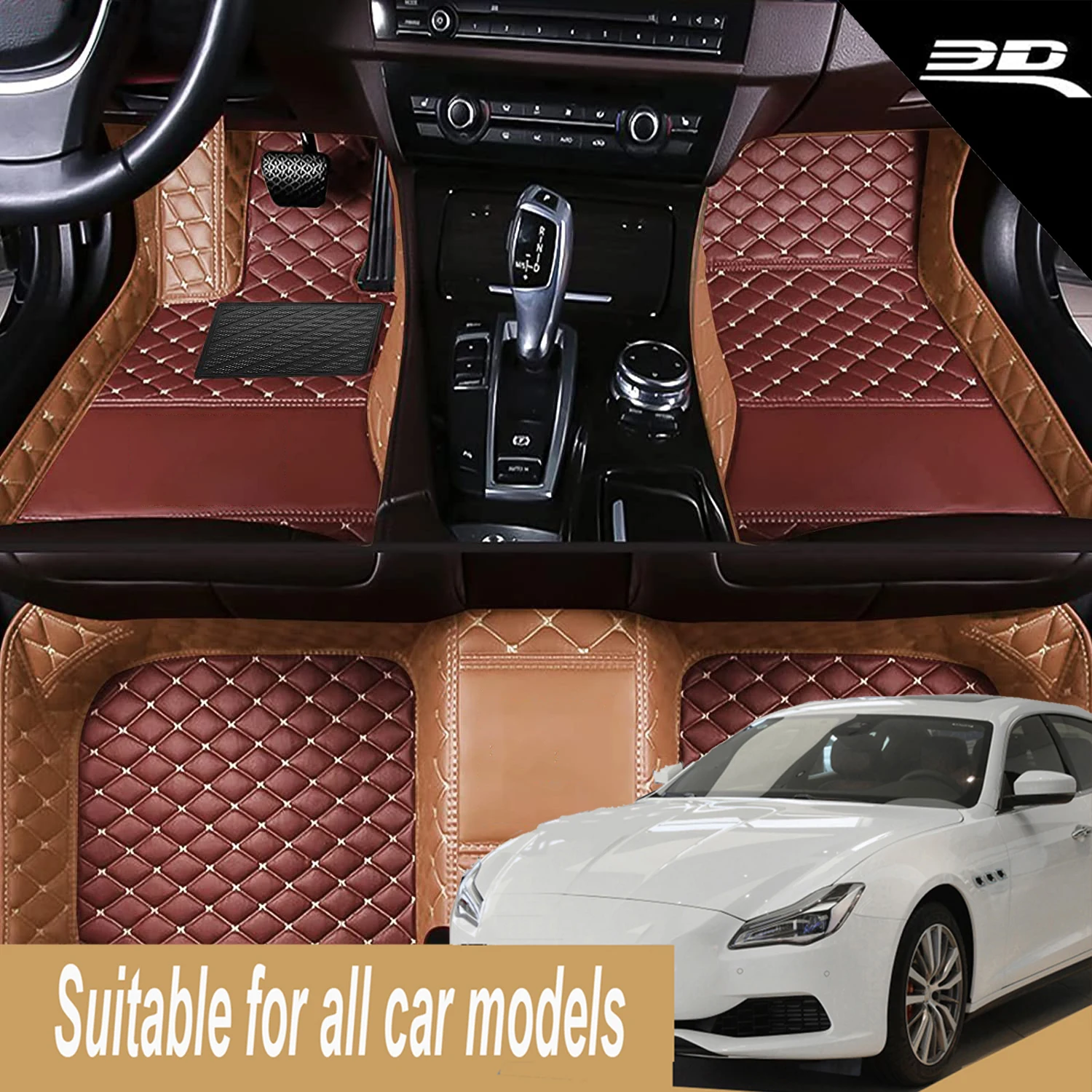 

Для Audi A3 Sportback 2013-2023 лет авто ковры из искусственной кожи на заказ автомобильные коврики водонепроницаемые аксессуары для ног Coche