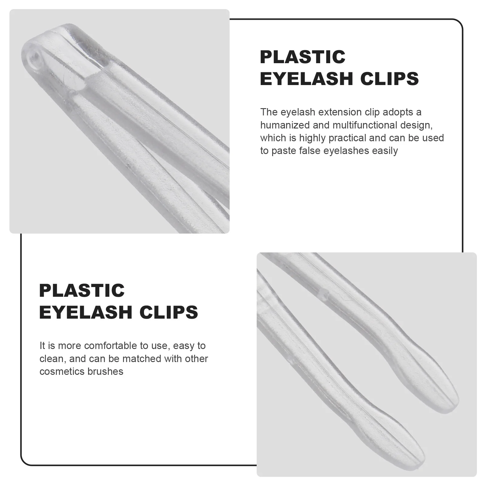 50 Stuks Plastic Make-Up Clips Kleine Wimper Pincet Voor Precisie Valse Wimper Plaatsing En Aanpassing Make-Up Pincet Kit