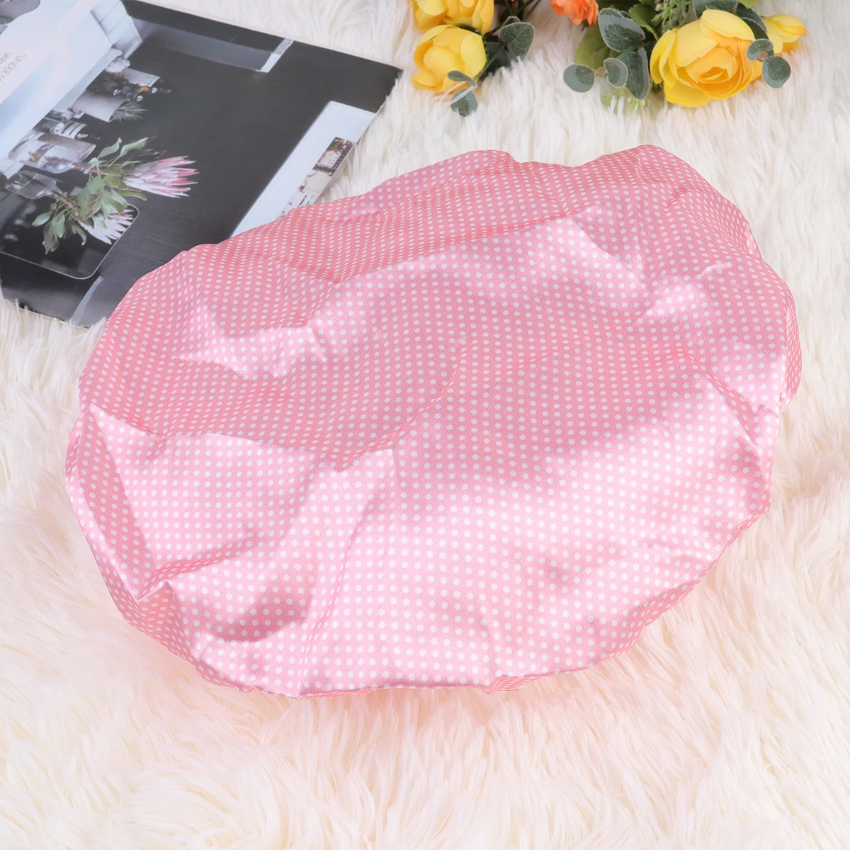 

2Pcs EVA Shower Cap Waterproof Bathing Caps Hair Protective Bathroom Accessories Women Makeup Salon Home Use Bath Hat
