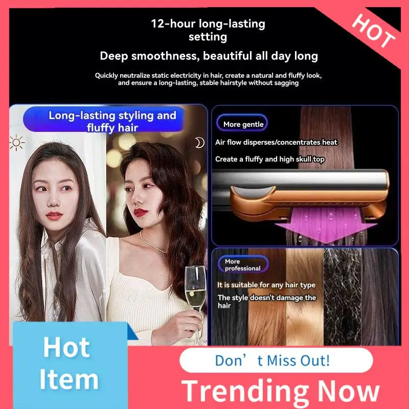 

24-часовая доставка, британская вилка 2-в-1, стайлер для волос, фен и выпрямитель, домашний электрический инструмент для укладки волос